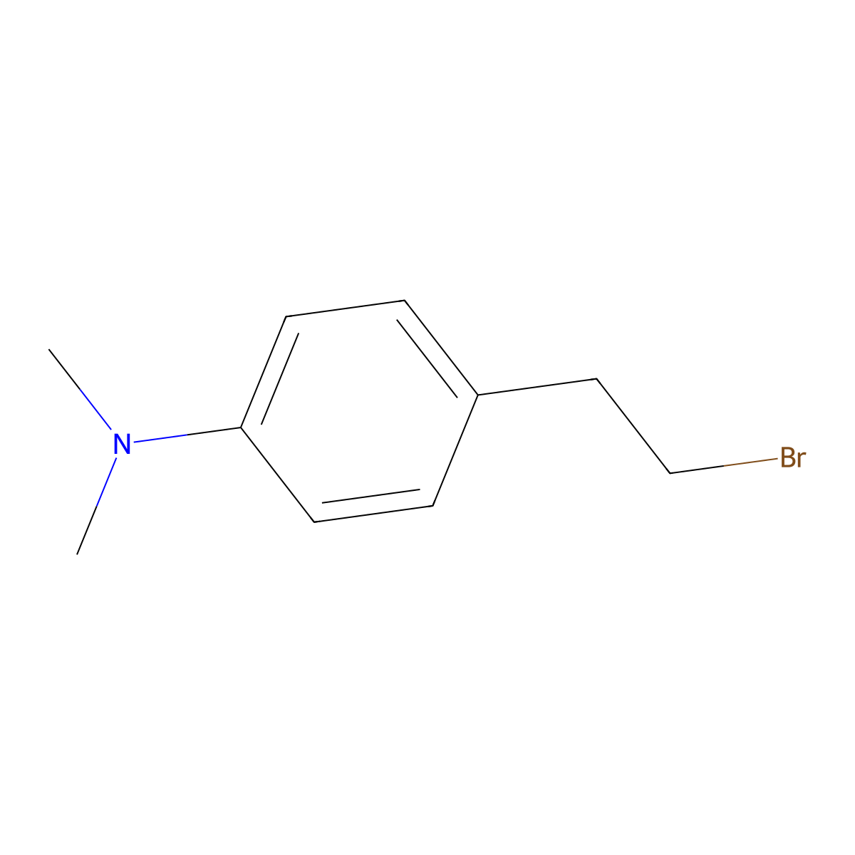 4-(2-bromoethyl)-N,N-dimethylaniline molecular structure, CAS 56153-01-6