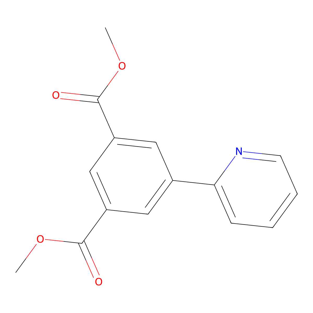 Dimethyl 5-(pyridin-2-yl)isophthalate molecular structure, CAS 56155-01-2