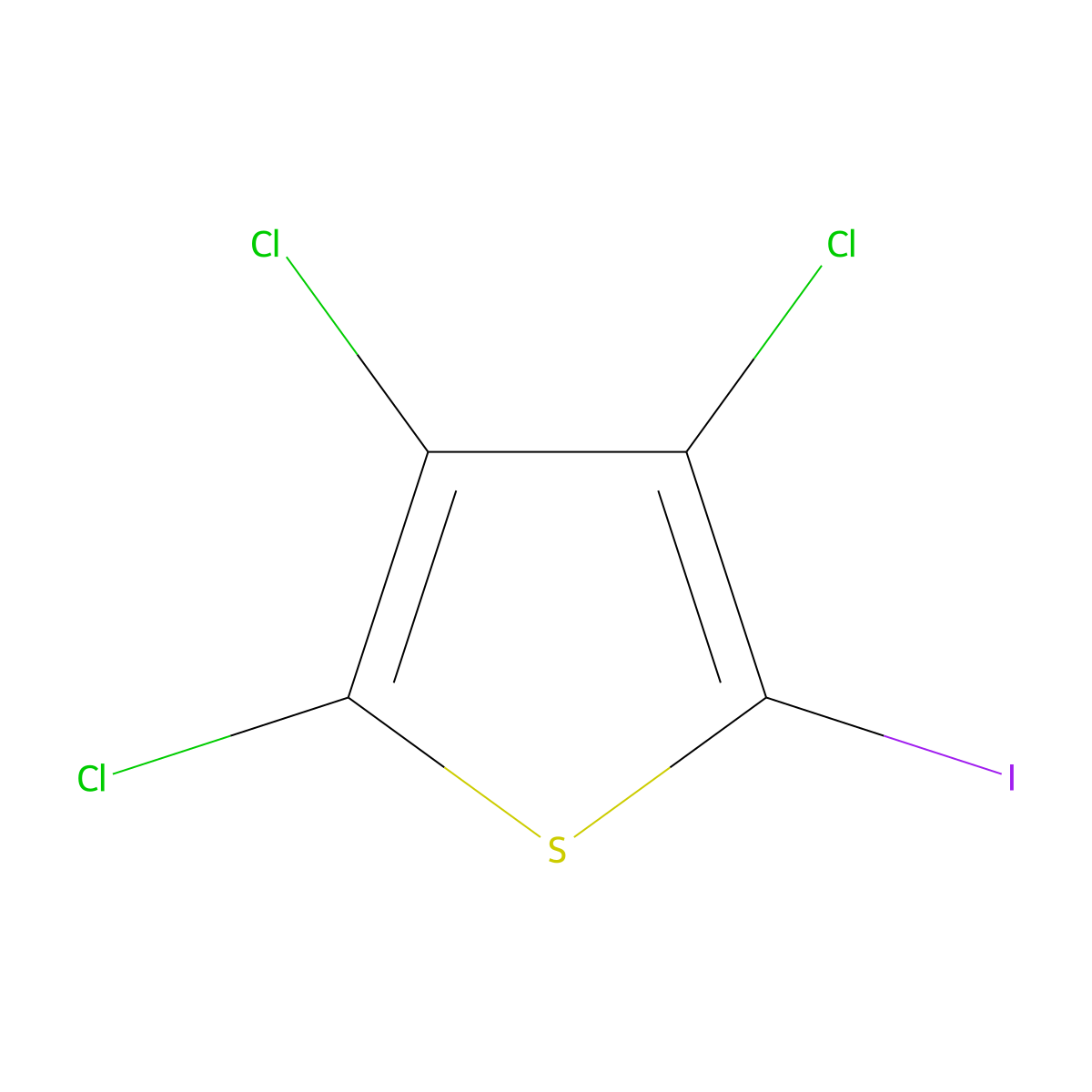 2,3,4-Trichloro-5-iodothiophene molecular structure, CAS 56156-79-7