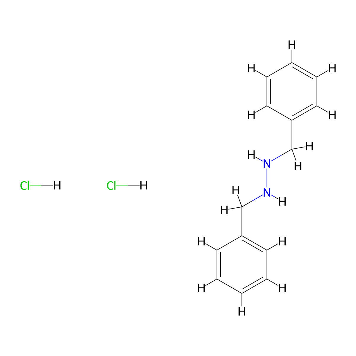 1,2-dibenzylhydrazine Dihydrochloride molecular structure, CAS 56157-71-2