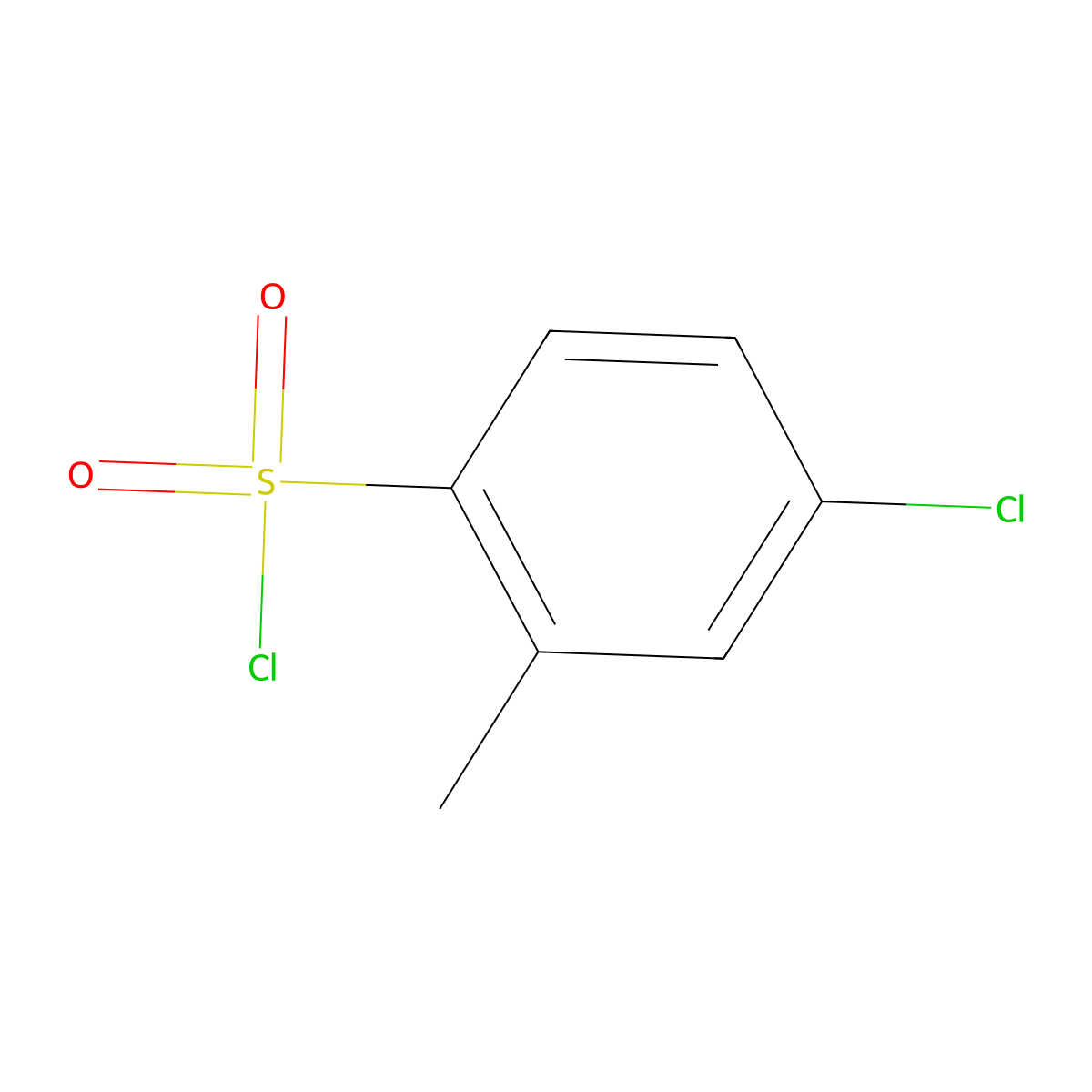 4-Chloro-2-methylbenzene-1-sulfonyl chloride molecular structure, CAS 56157-92-7