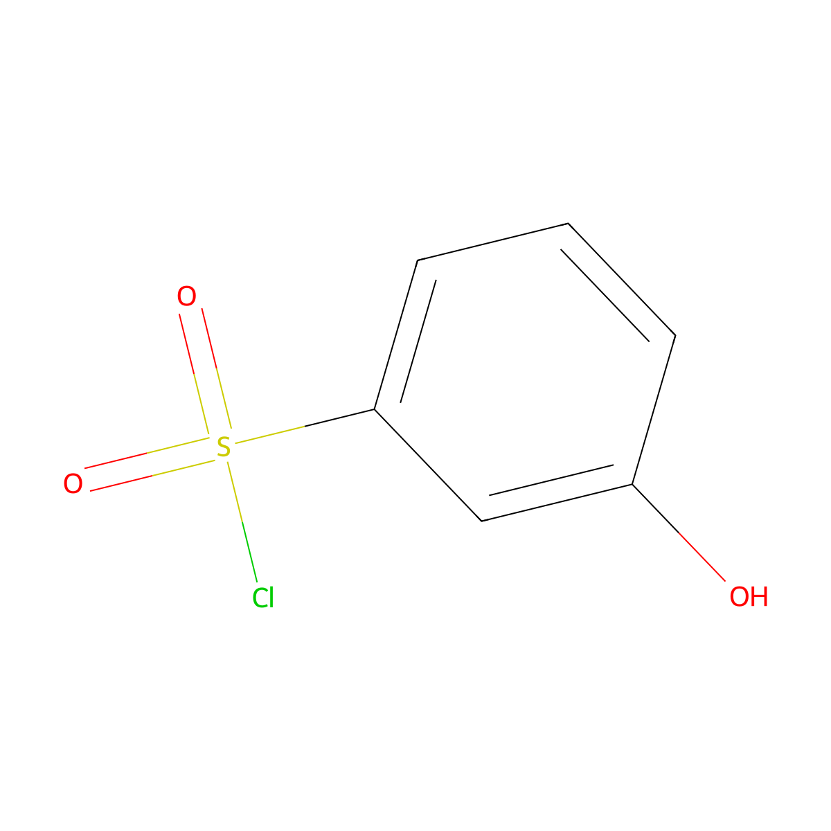 m-Hydroxybenzenesulphonyl chloride molecular structure, CAS 56157-93-8