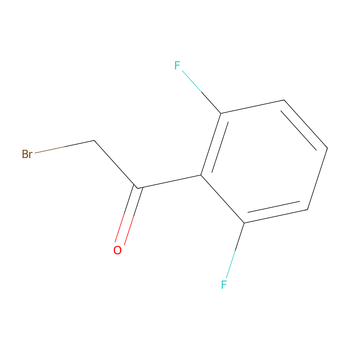 2,6-Difluorophenacyl bromide molecular structure, CAS 56159-89-8