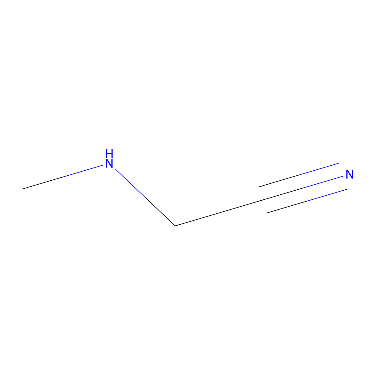 Acetonitrile, 2-(methylamino)- molecular structure, CAS 5616-32-0