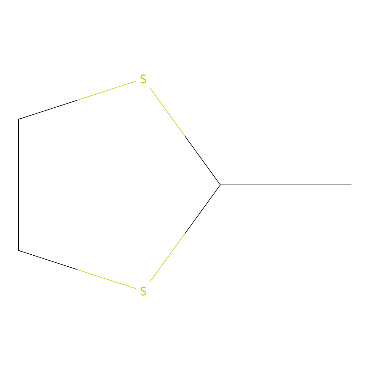 2-Methyl-1,3-dithiolane molecular structure, CAS 5616-51-3