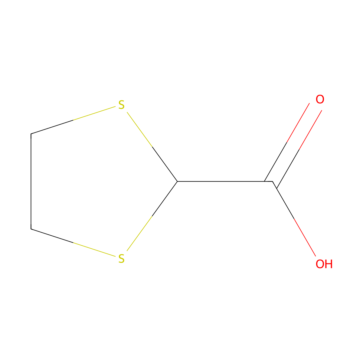 1,3-Dithiolane-2-carboxylic acid molecular structure, CAS 5616-65-9