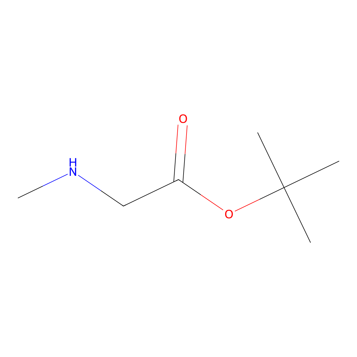 Tert-butyl 2-(methylamino)acetate molecular structure, CAS 5616-81-9