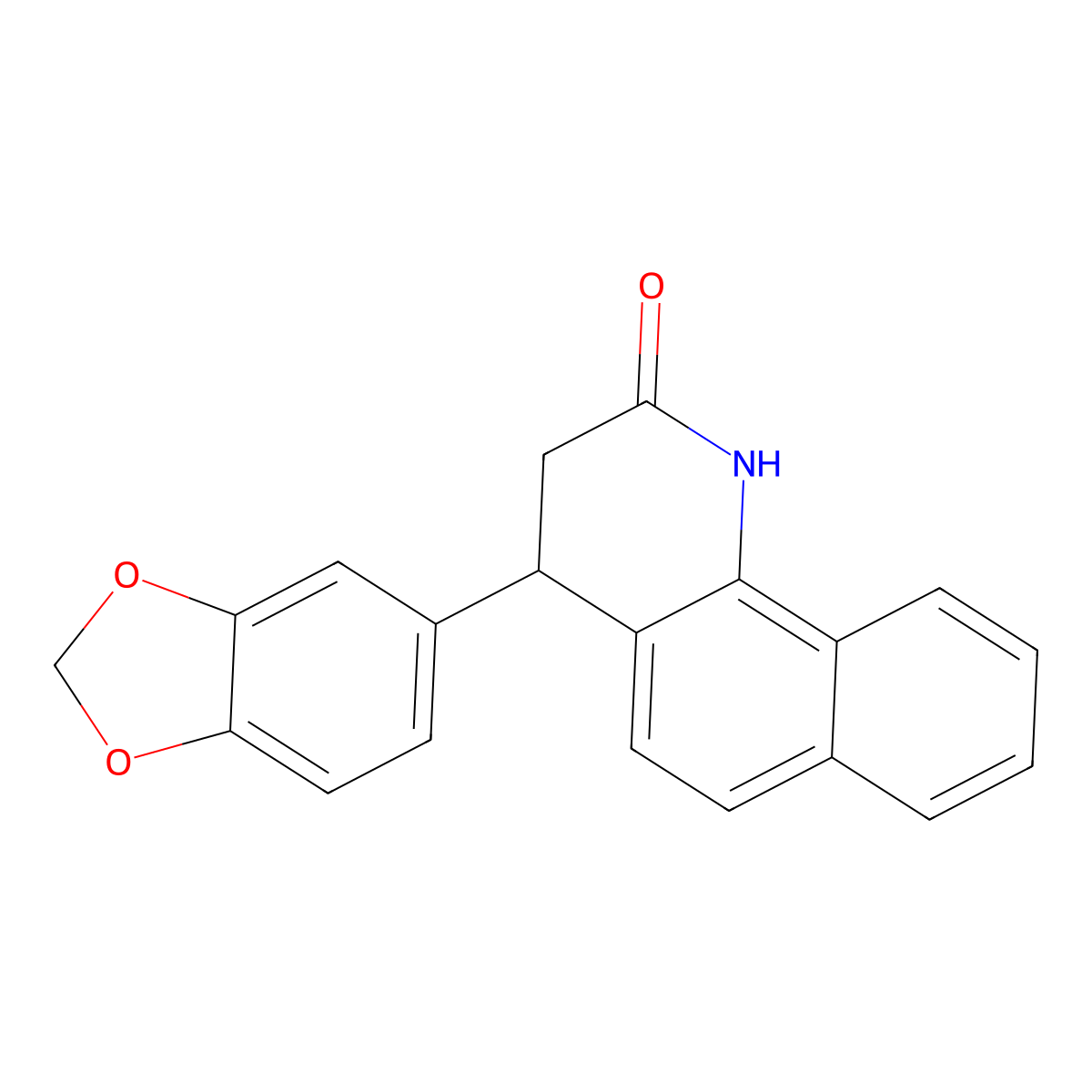 4-(1,3-benzodioxol-5-yl)-3,4-dihydrobenzo[h]quinolin-2(1H)-one molecular structure, CAS 5616-91-1