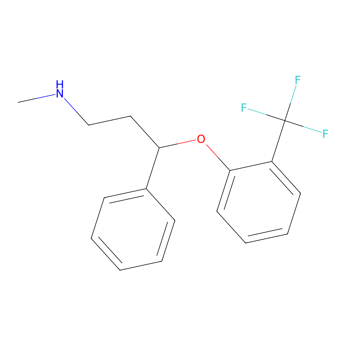 N-Methyl-3-phenyl-3-(2-(trifluoromethyl)phenoxy)propan-1-amine molecular structure, CAS 56161-71-8