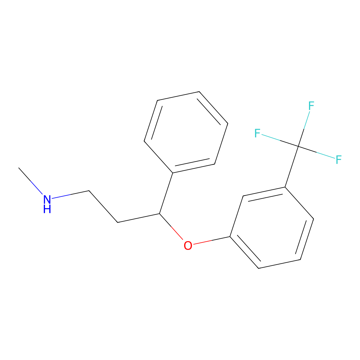 N-Methyl-3-[3-(trifluoromethyl)phenoxy]-3-phenyl-1-propanamine molecular structure, CAS 56161-72-9