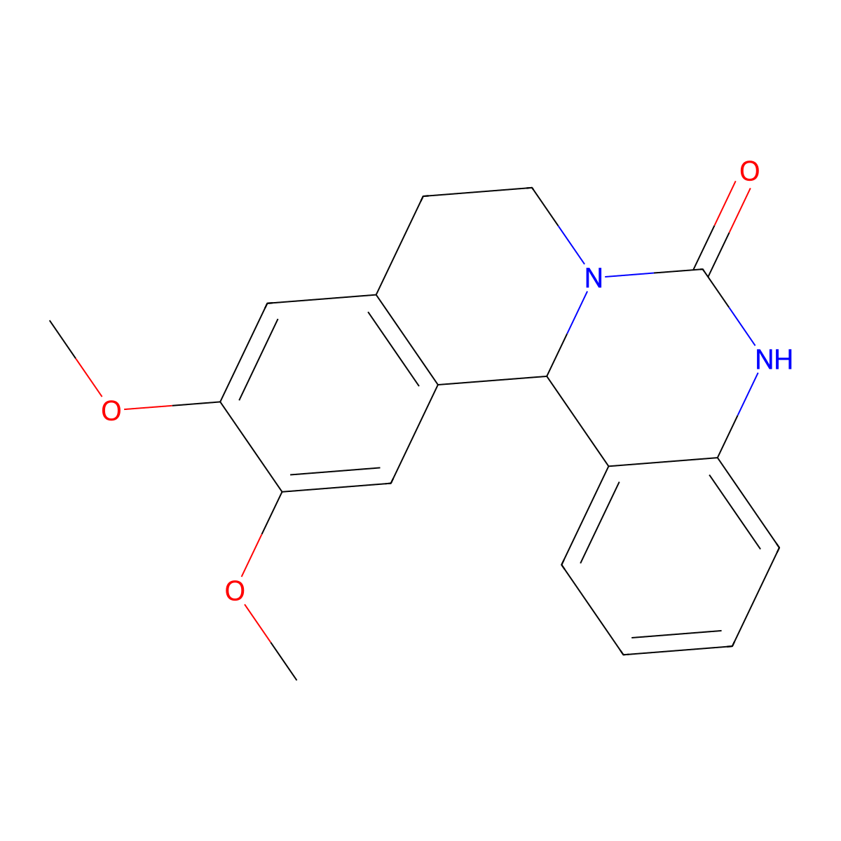 11,12-Dimethoxy-5,8,9,13b-tetrahydroisoquinolino[2,1-c]quinazolin-6-one molecular structure, CAS 56162-13-1
