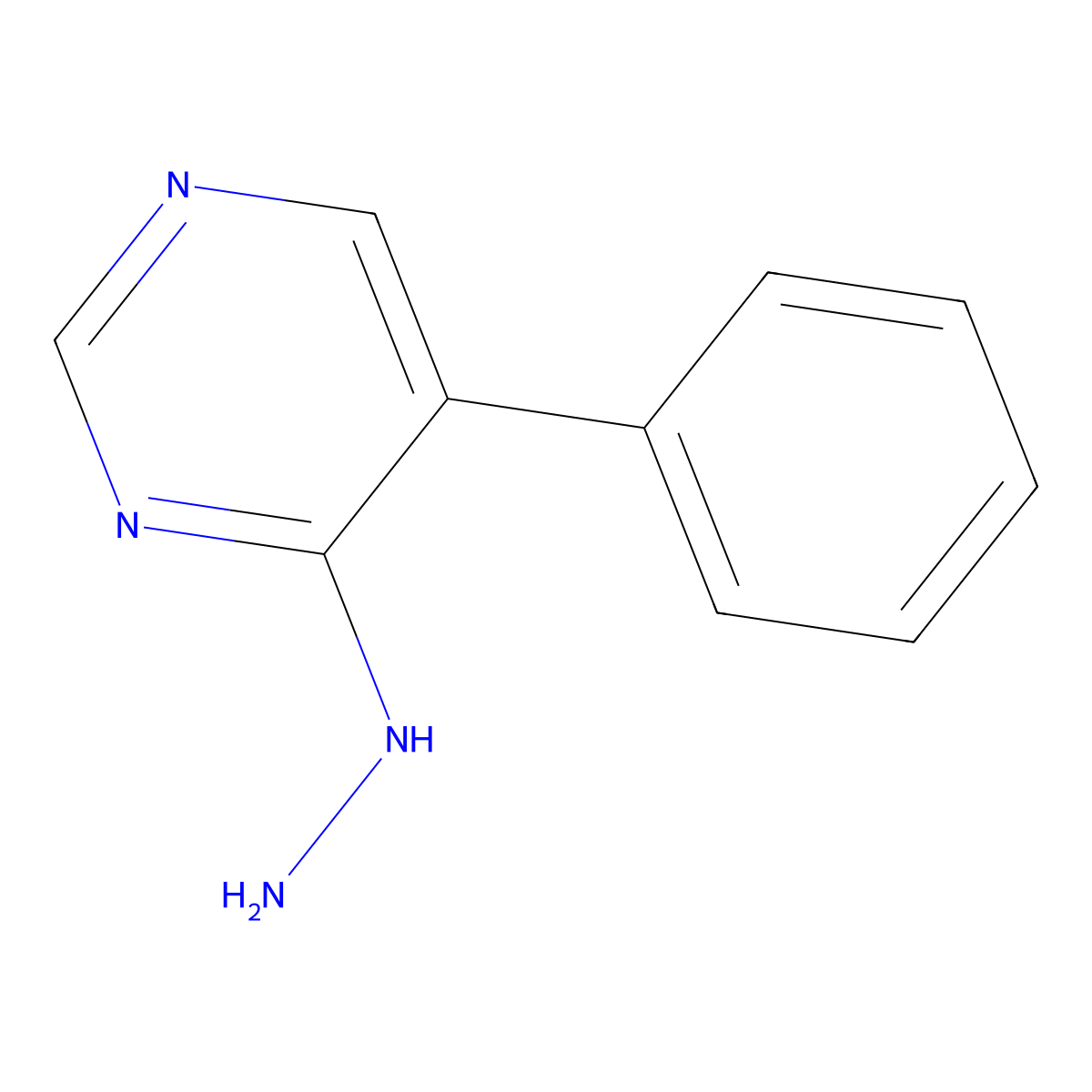4-Hydrazino-5-phenylpyrimidine molecular structure, CAS 56162-61-9