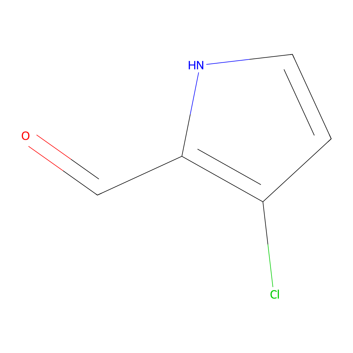 3-chloro-1H-pyrrole-2-carbaldehyde molecular structure, CAS 56164-42-2