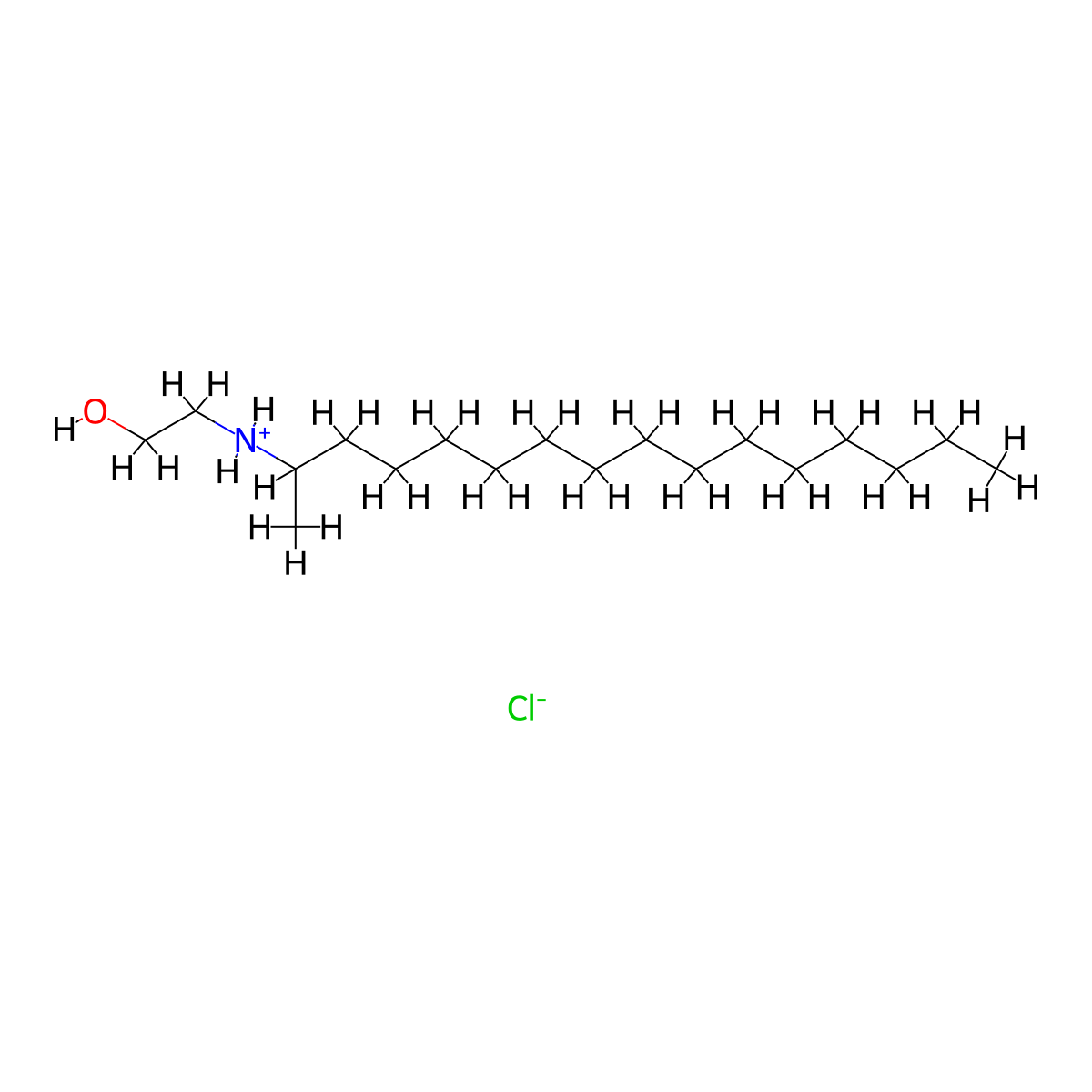 2-((1-Methylpentadecyl)amino)ethanol hydrochloride molecular structure, CAS 56167-08-9