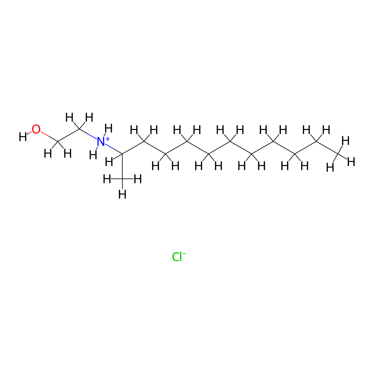 2-((1-Methylundecyl)amino)ethanol hydrochloride molecular structure, CAS 56167-10-3