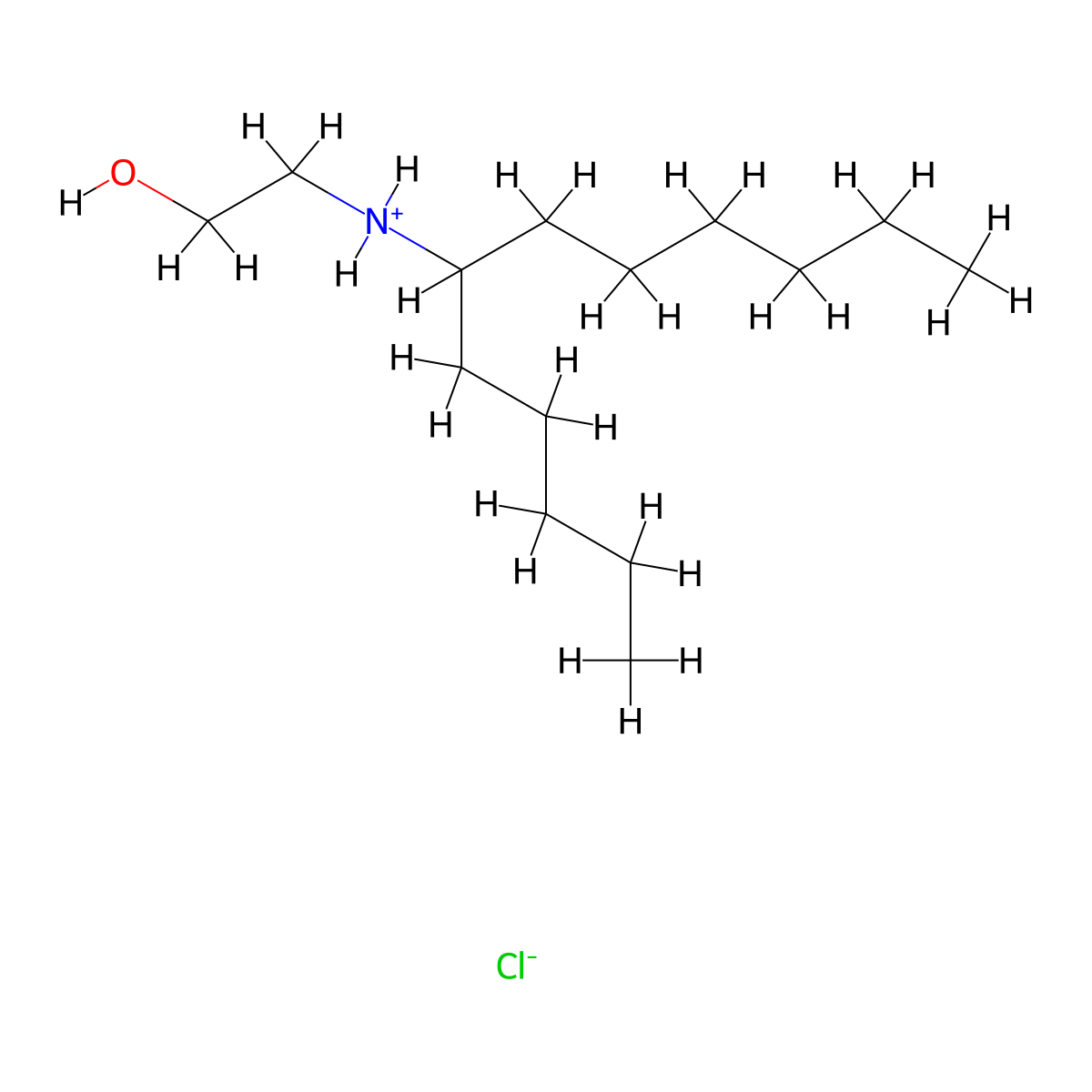 2-((1-Pentylheptyl)amino)ethanol hydrochloride molecular structure, CAS 56167-11-4