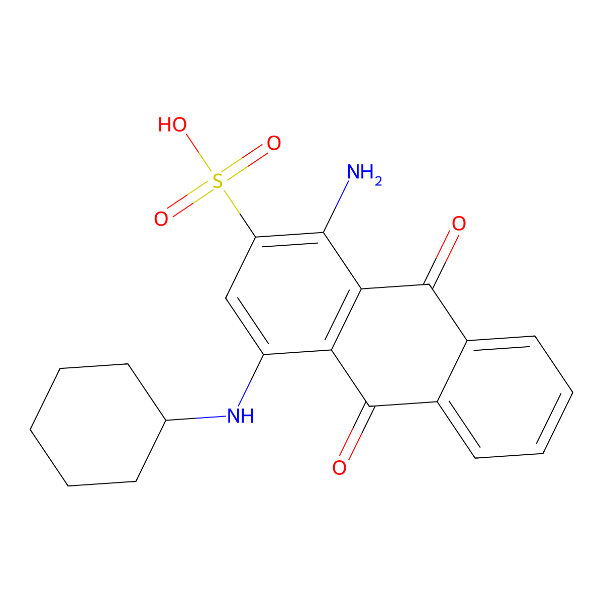 Acid Blue 62 free acid molecular structure, CAS 5617-28-7