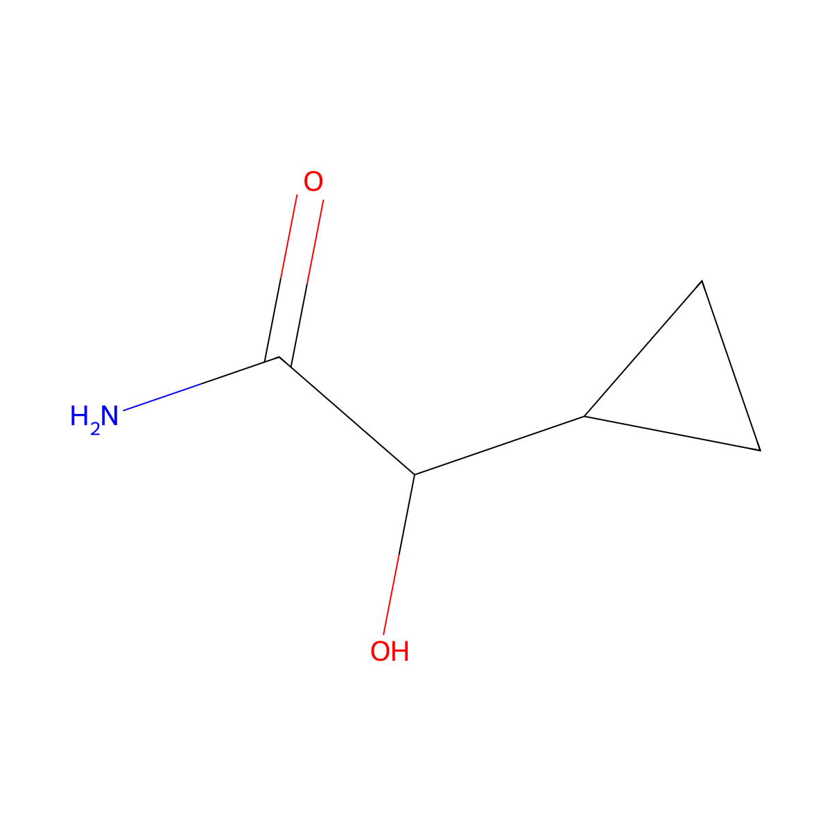 2-Cyclopropyl-2-hydroxyacetamide molecular structure, CAS 5617-83-4