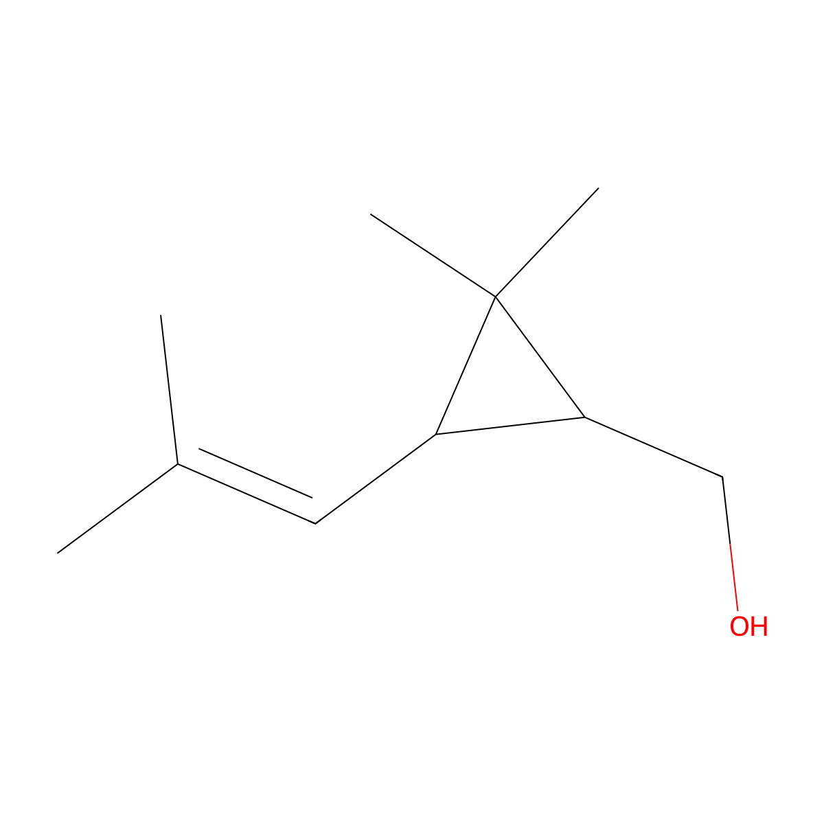Chrysanthemol molecular structure, CAS 5617-92-5
