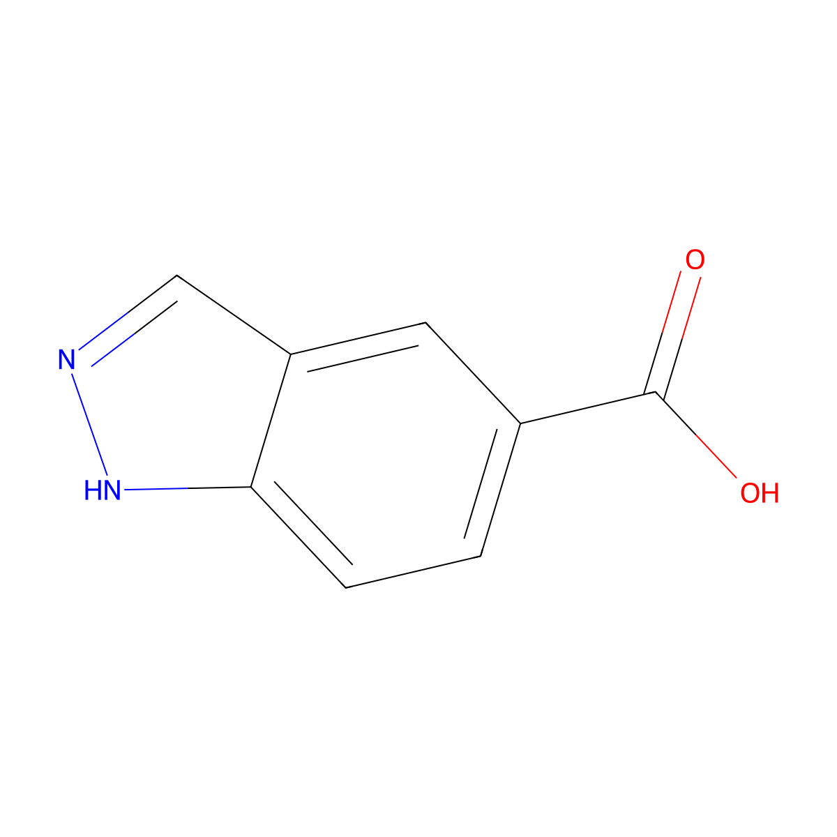 1H-Indazole-5-carboxylic acid molecular structure, CAS 561700-61-6