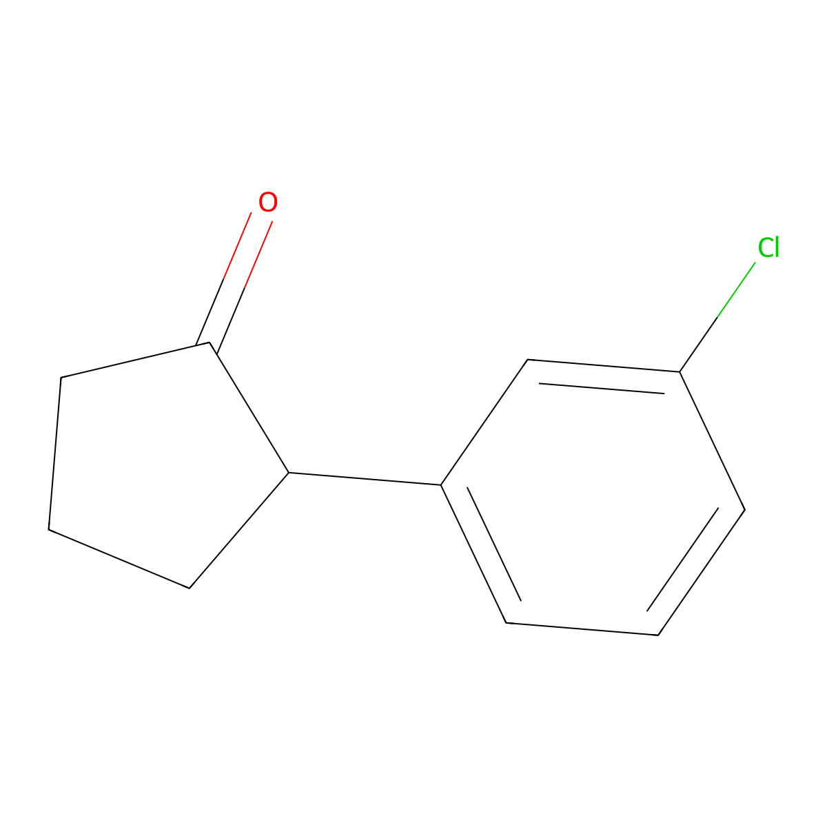 2-(3-Chlorophenyl)cyclopentan-1-one molecular structure, CAS 56172-15-7