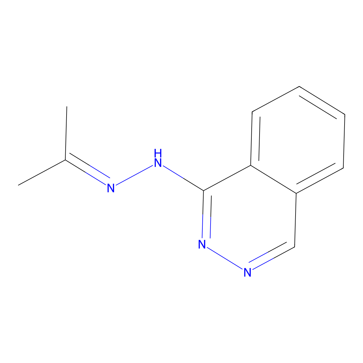1(2H)-Phthalazinone, (1-methylethylidene)hydrazone molecular structure, CAS 56173-18-3
