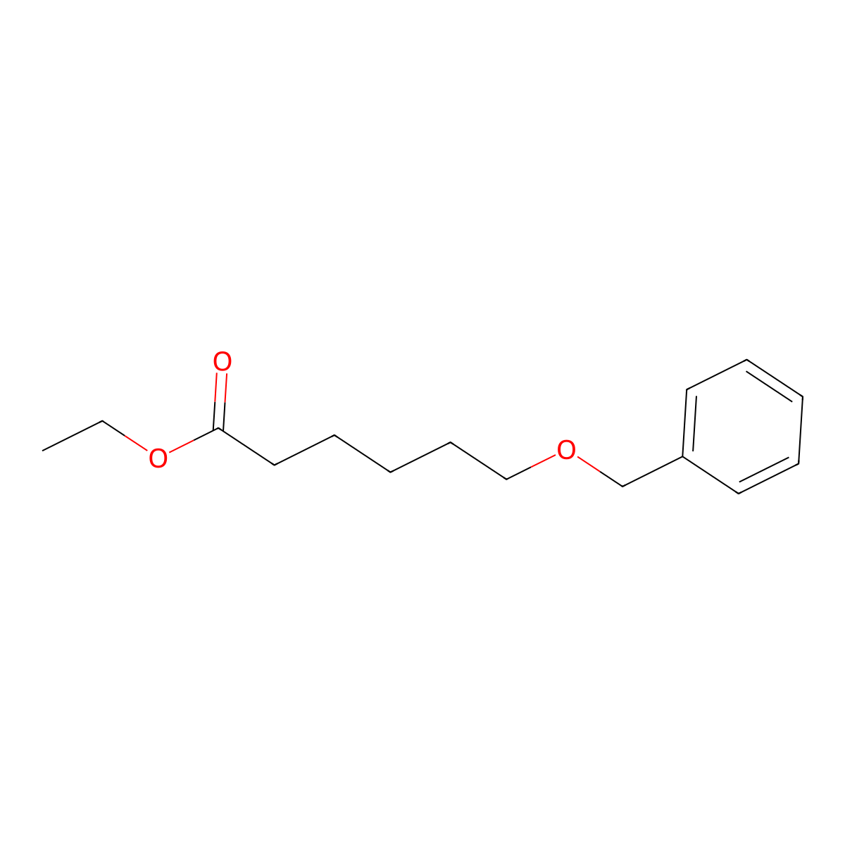 Ethyl 6-phenylmethoxyhexanoate molecular structure, CAS 56175-38-3