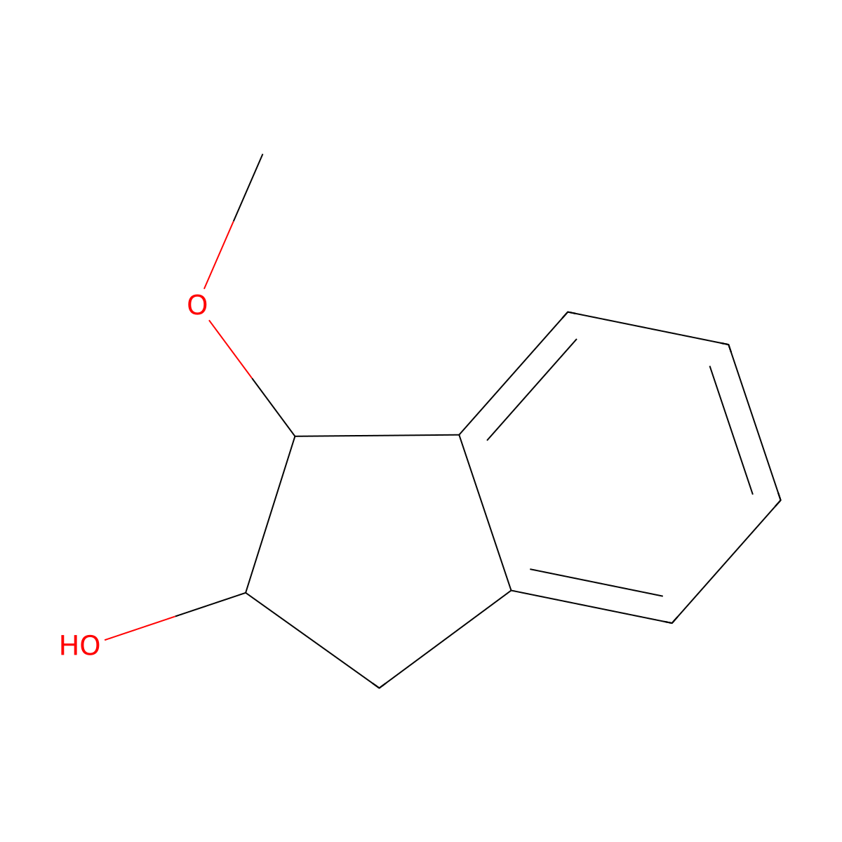 2,3-Dihydro-1-methoxy-1H-inden-2-ol molecular structure, CAS 56175-44-1