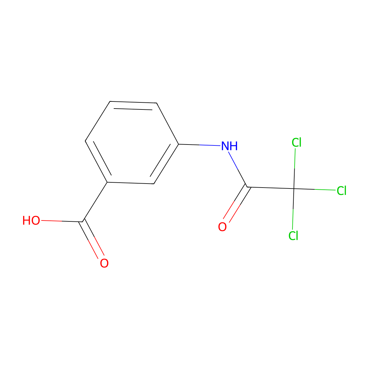 3-[(2,2,2-Trichloroacetyl)amino]benzoic acid molecular structure, CAS 56177-39-0