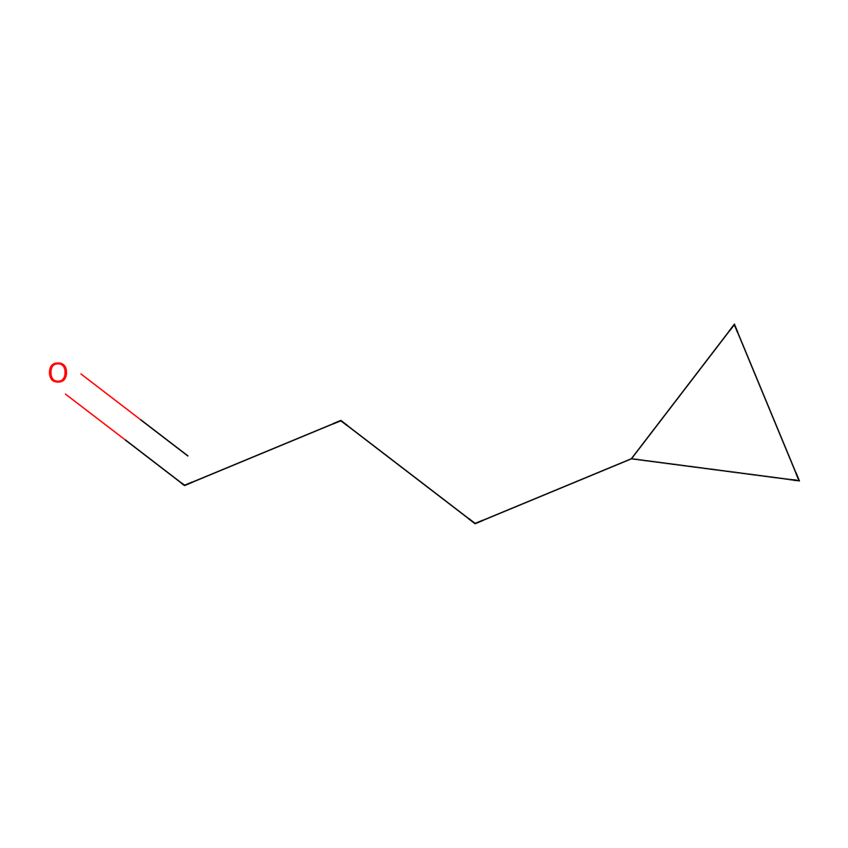 3-Cyclopropylpropanal molecular structure, CAS 5618-02-0