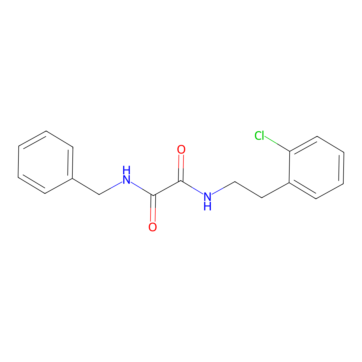N-benzyl-N'-[2-(2-chlorophenyl)ethyl]ethanediamide molecular structure, CAS 5618-59-7