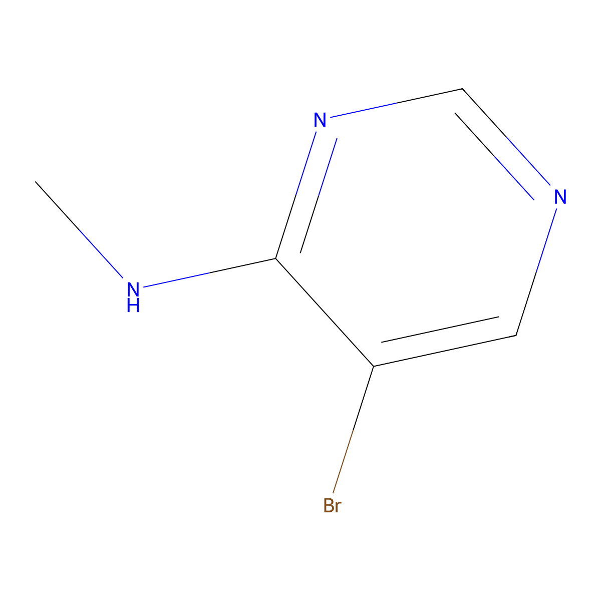 5-bromo-N-methylpyrimidin-4-amine molecular structure, CAS 56181-38-5