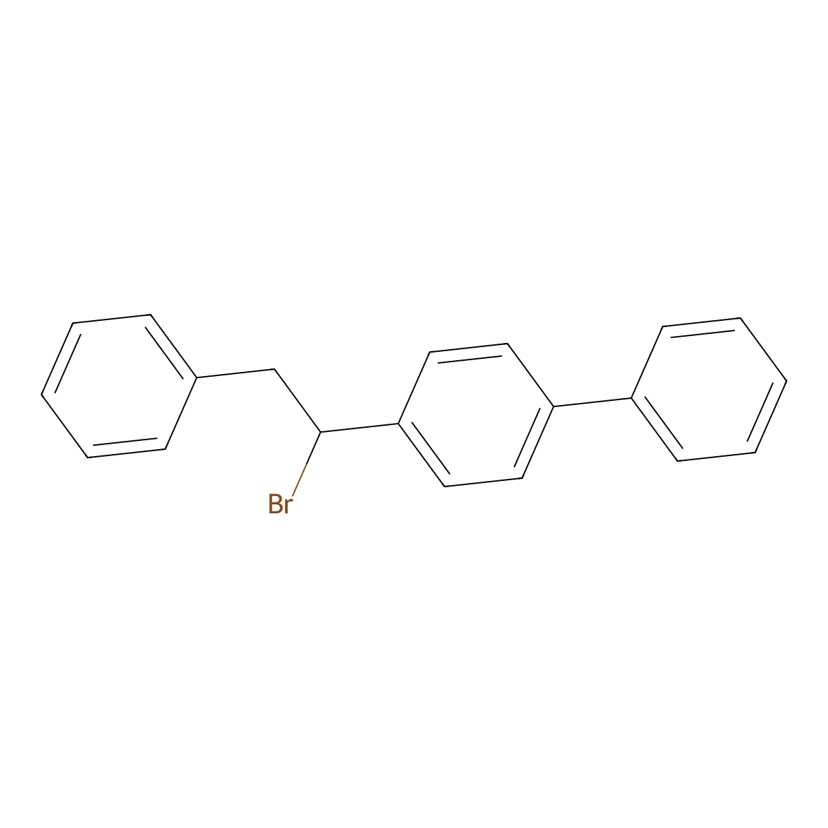 4-(1-Bromo-2-phenylethyl)-1,1'-biphenyl molecular structure, CAS 56181-61-4