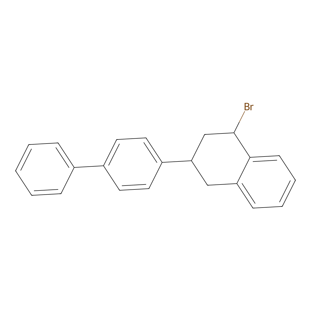 3-(1,1'-Biphenyl)-4-yl-1-bromo-1,2,3,4-tetrahydronaphthalene molecular structure, CAS 56181-67-0
