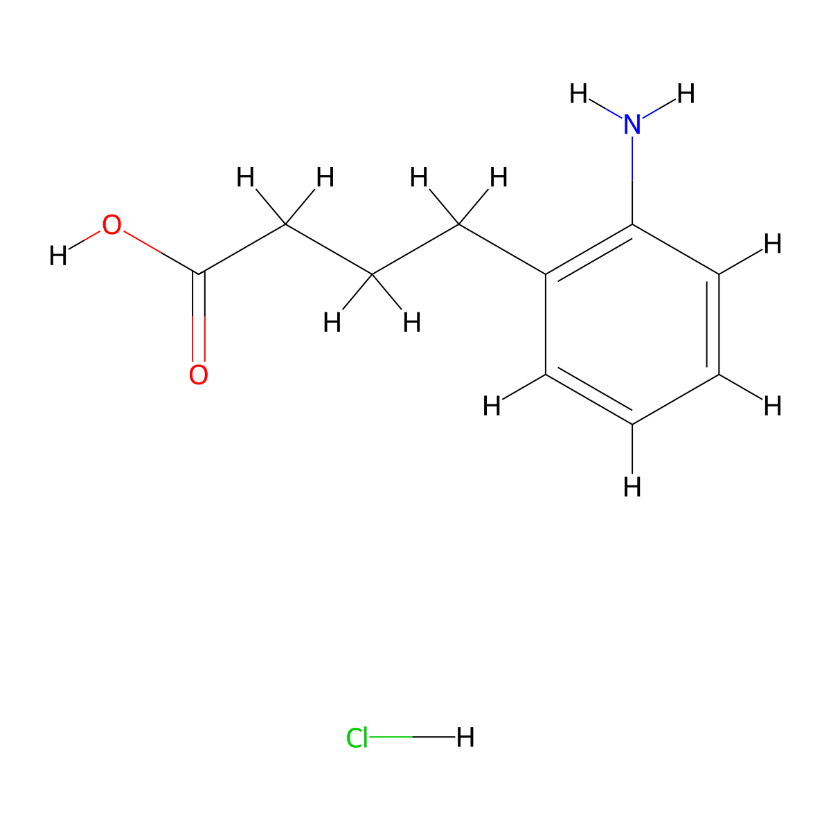 4-(2-Aminophenyl)butyric Acid, Hydrochloride molecular structure, CAS 56182-28-6