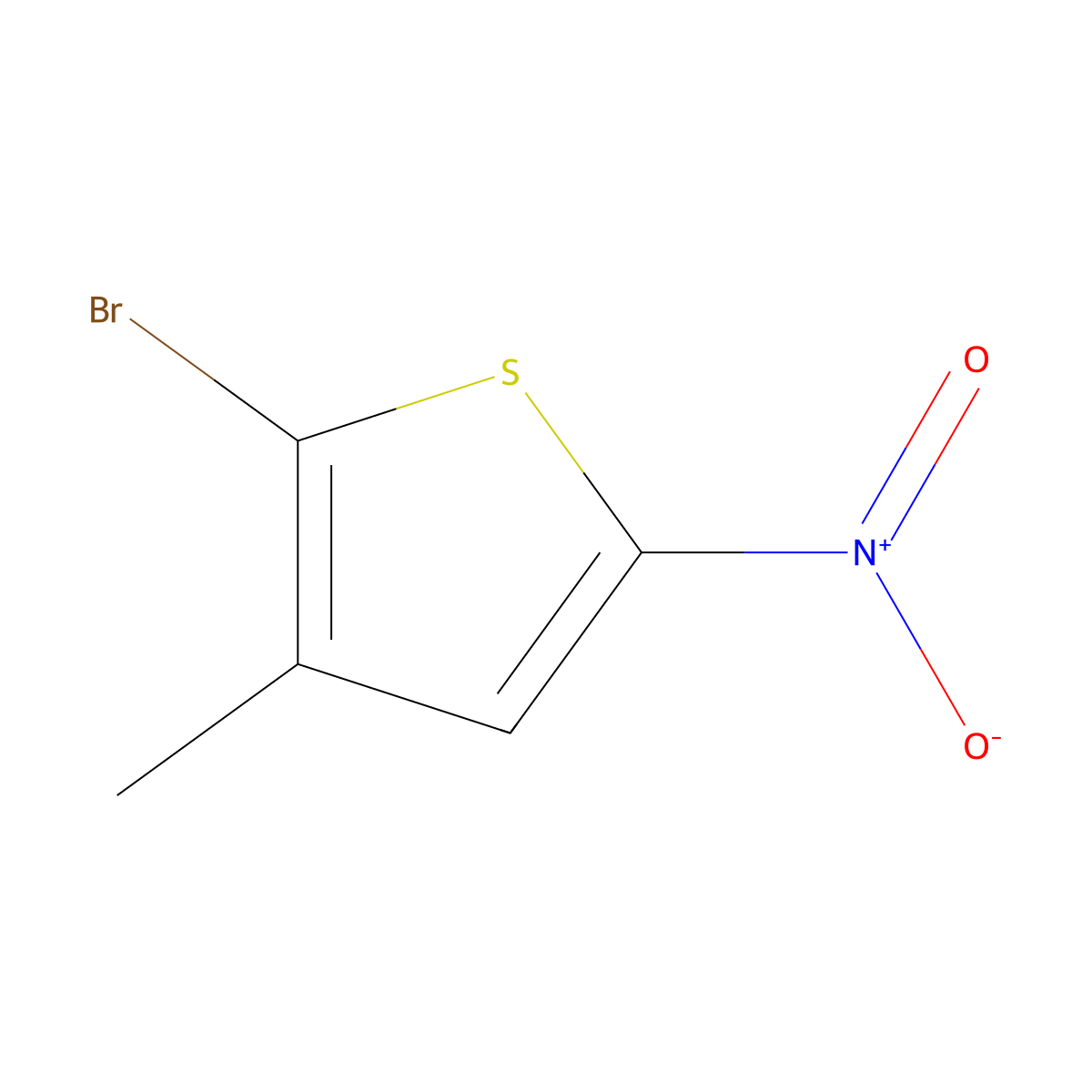 2-Bromo-3-methyl-5-nitrothiophene molecular structure, CAS 56182-39-9