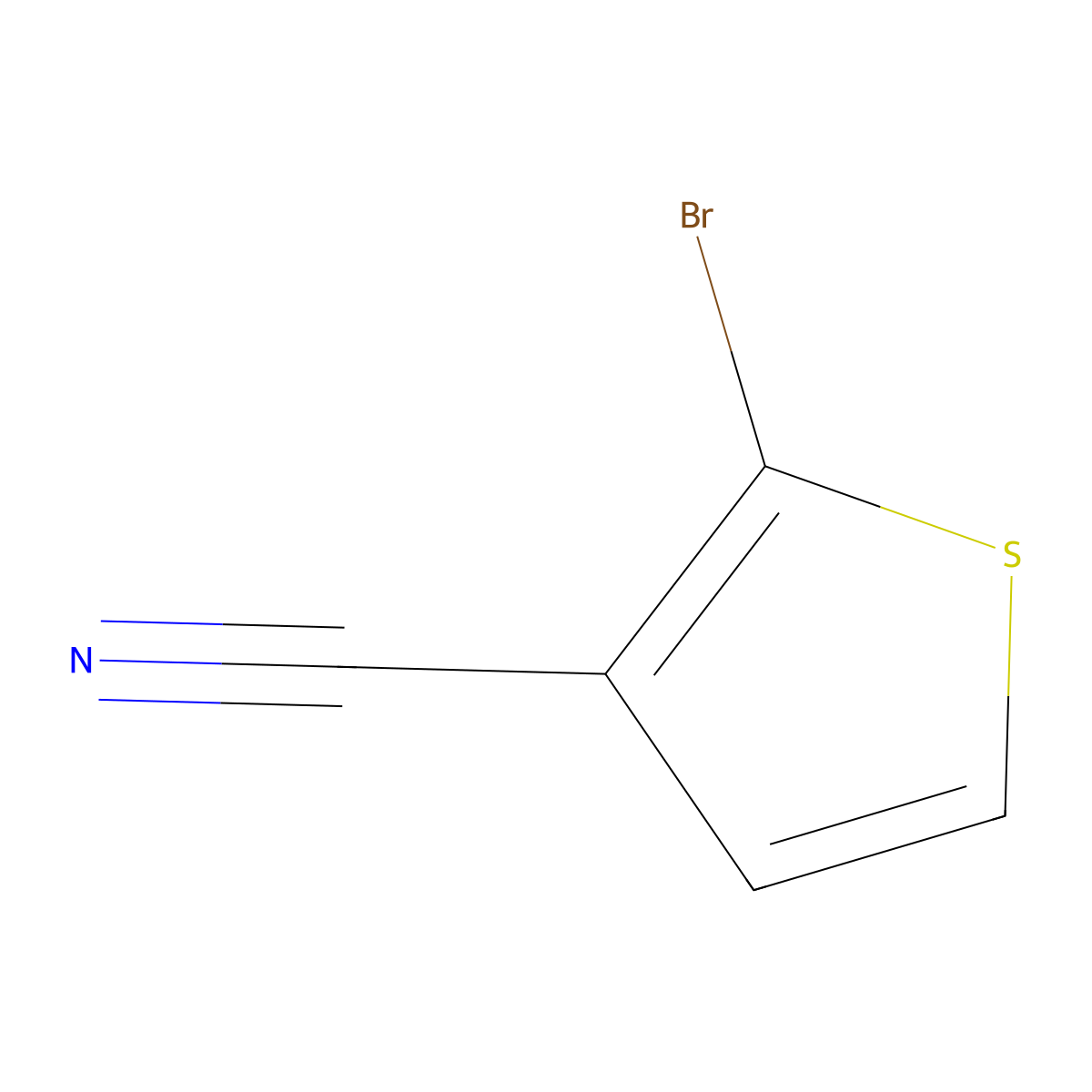 2-Bromothiophene-3-carbonitrile molecular structure, CAS 56182-43-5