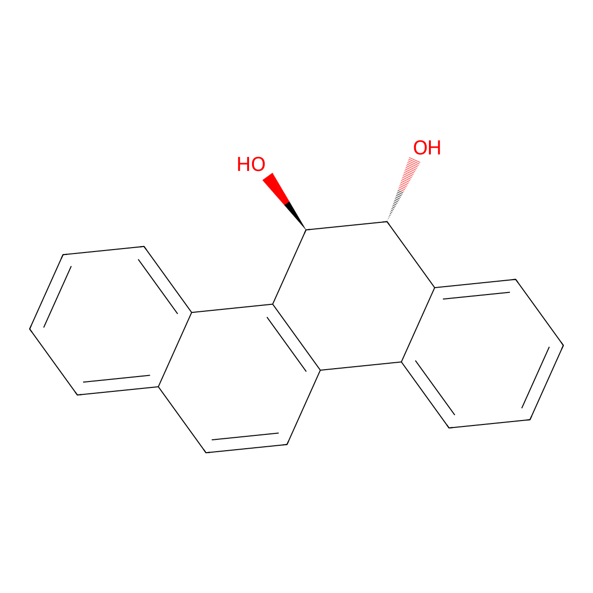 CHRYSENE-5,6-DIOL, 5,6-DIHYDRO-, trans- molecular structure, CAS 56183-24-5