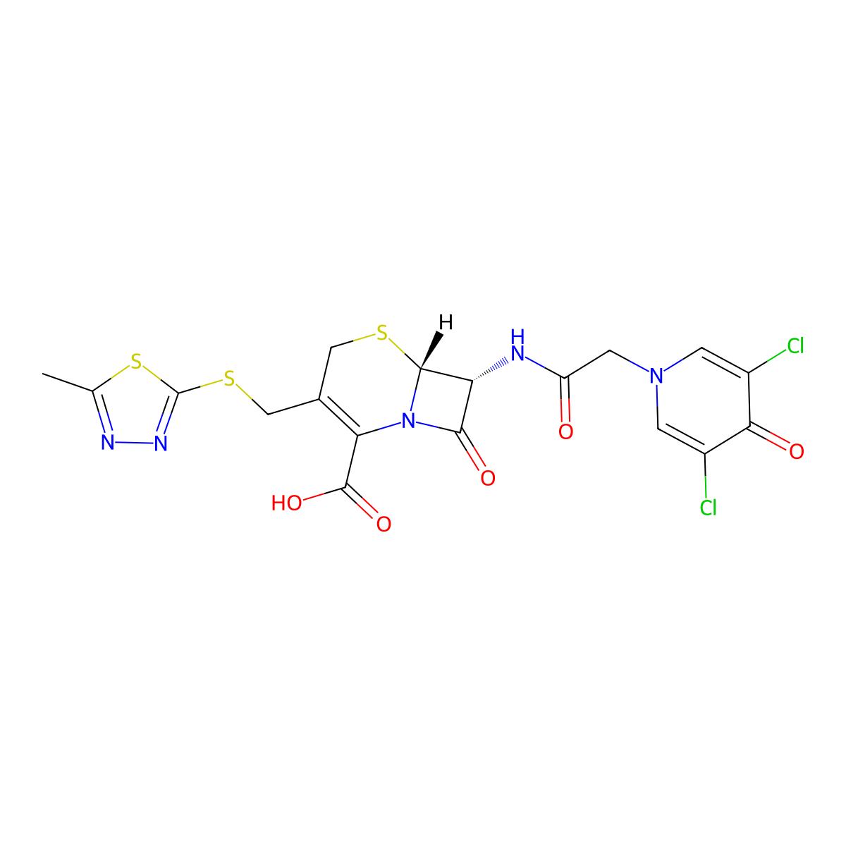 Cefazedone molecular structure, CAS 56187-47-4