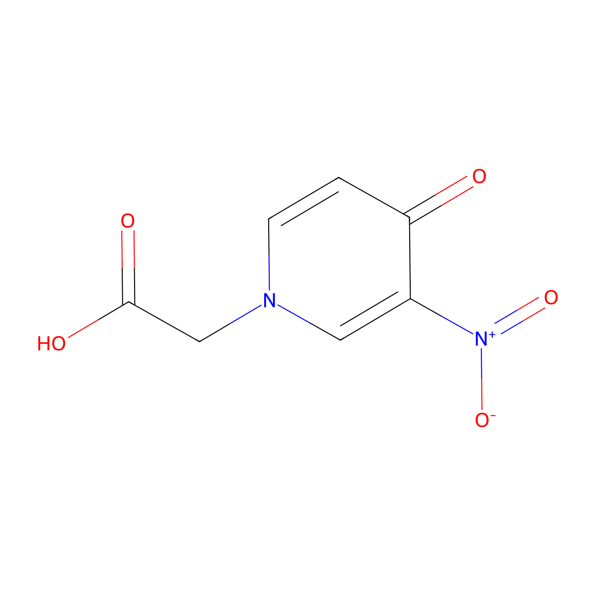 3-Nitro-4-oxo-1(4H)-pyridineacetic acid molecular structure, CAS 56187-56-5
