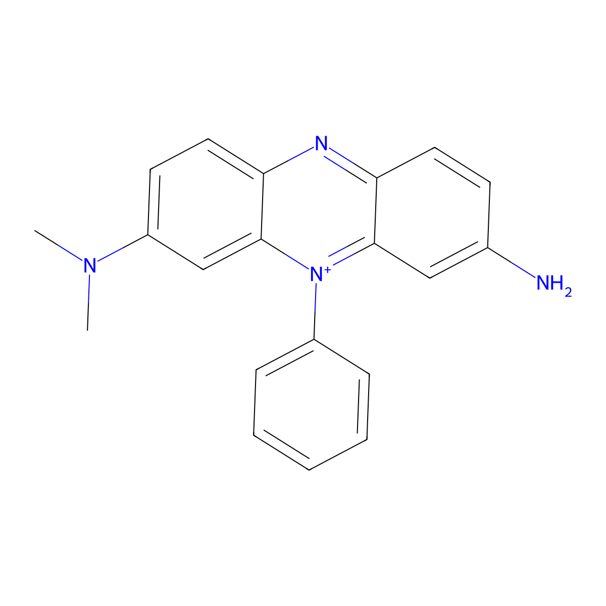 Phenazinium, 3-amino-7-(dimethylamino)-5-phenyl- molecular structure, CAS 56189-73-2