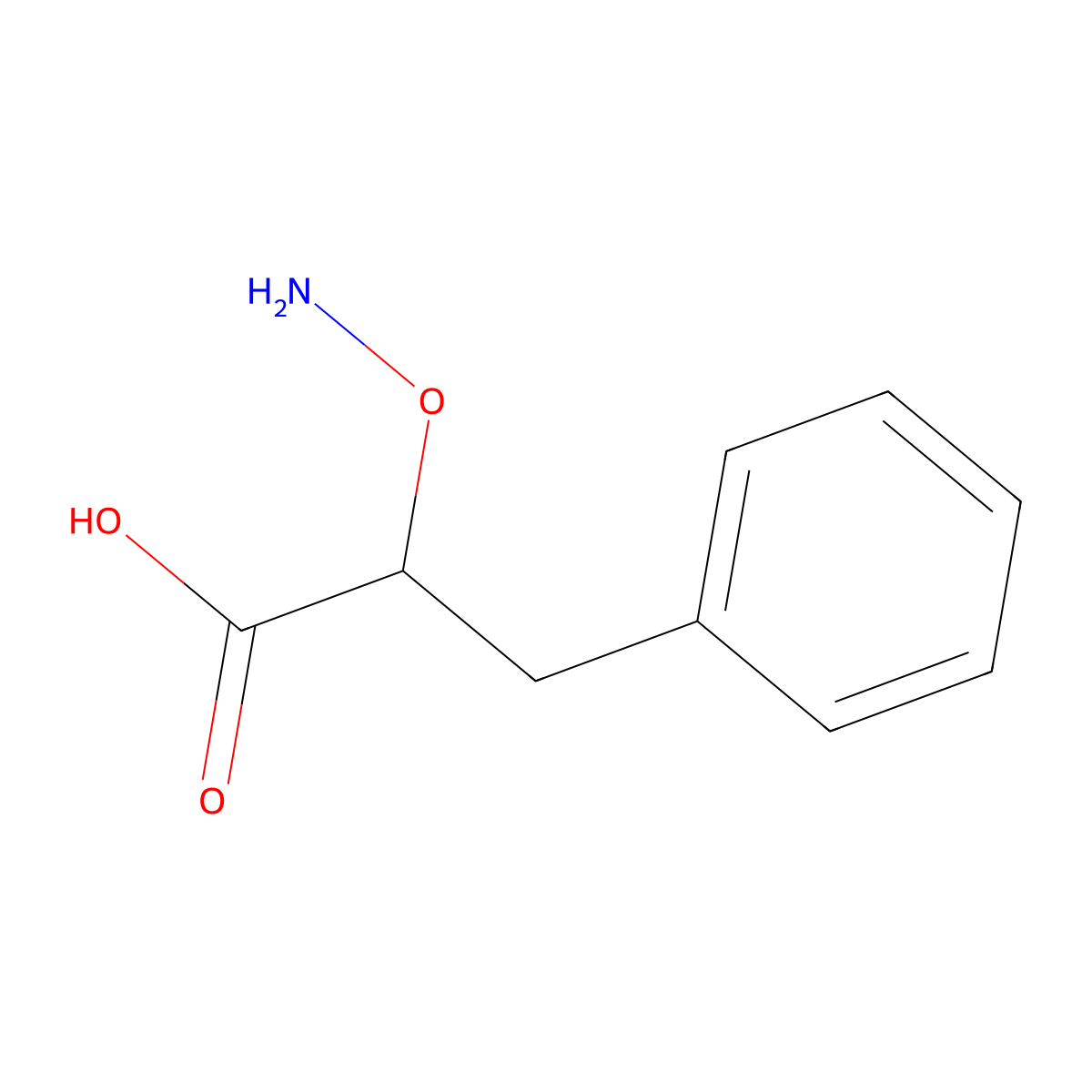 Hydrocinnamic acid, alpha-(aminooxy)- molecular structure, CAS 5619-43-2