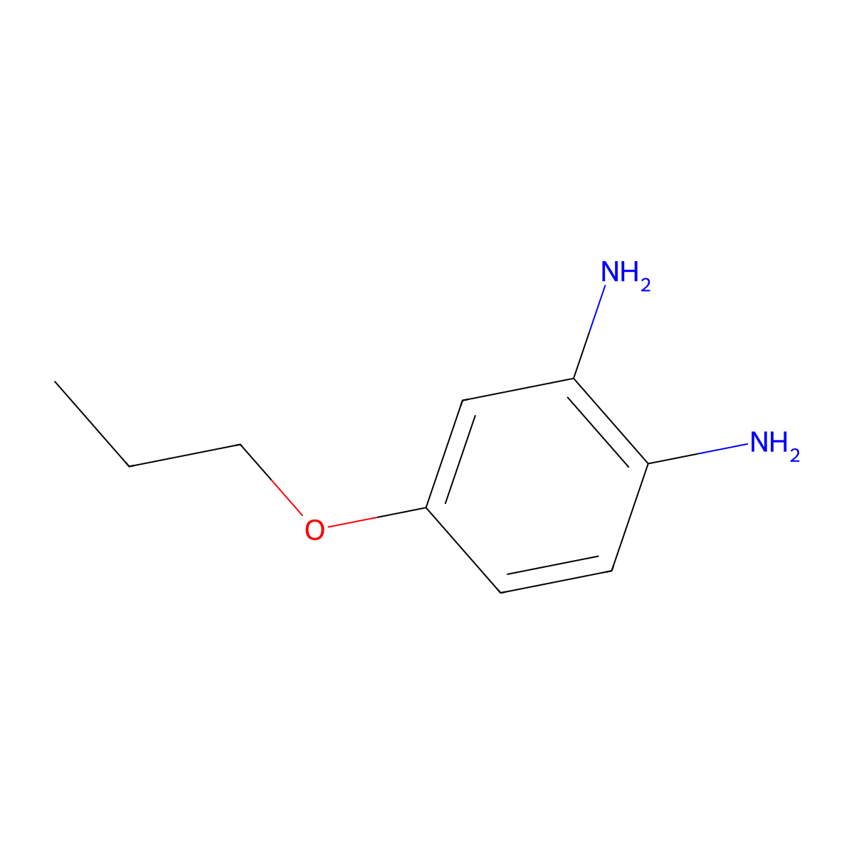 4-Propoxybenzene-1,2-diamine molecular structure, CAS 56190-17-1