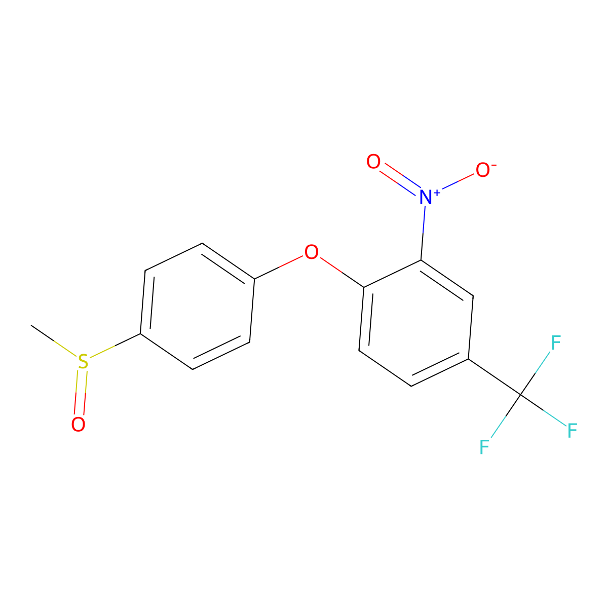 1-[4-(Methylsulfinyl)phenoxy]-2-nitro-4-(trifluoromethyl)benzene molecular structure, CAS 56191-32-3