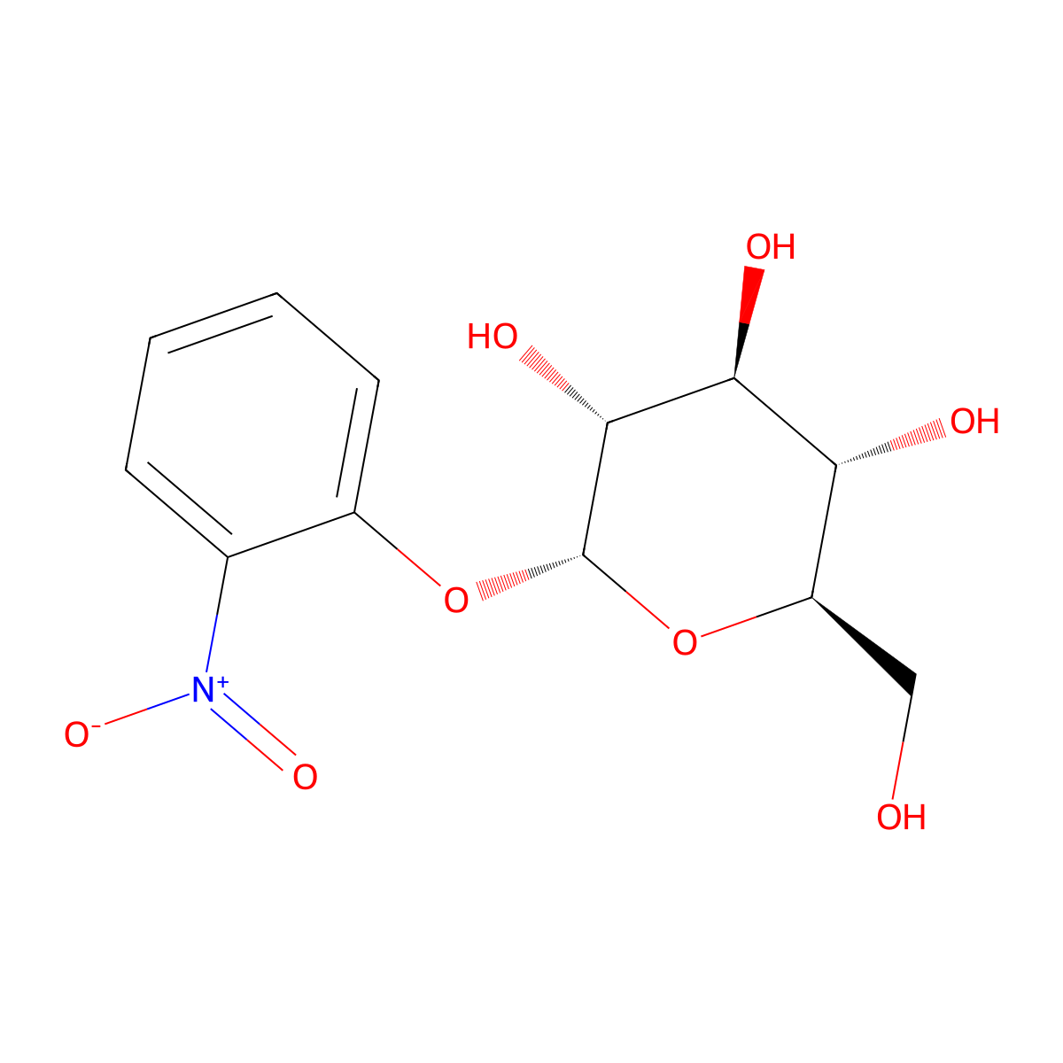 2-Nitrophenyl a-D-glucopyranoside molecular structure, CAS 56193-44-3