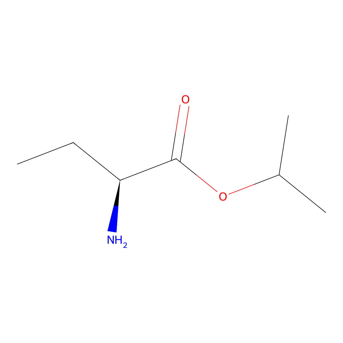 propan-2-yl (2S)-2-aminobutanoate molecular structure, CAS 56194-11-7
