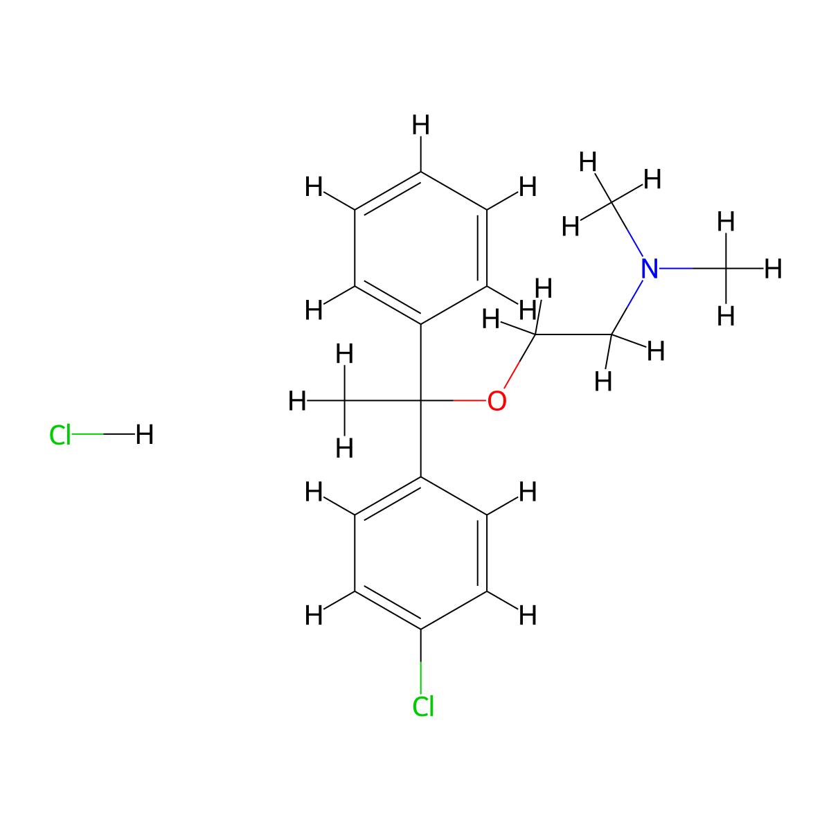 Chlorphenoxamine Hydrochloride molecular structure, CAS 562-09-4