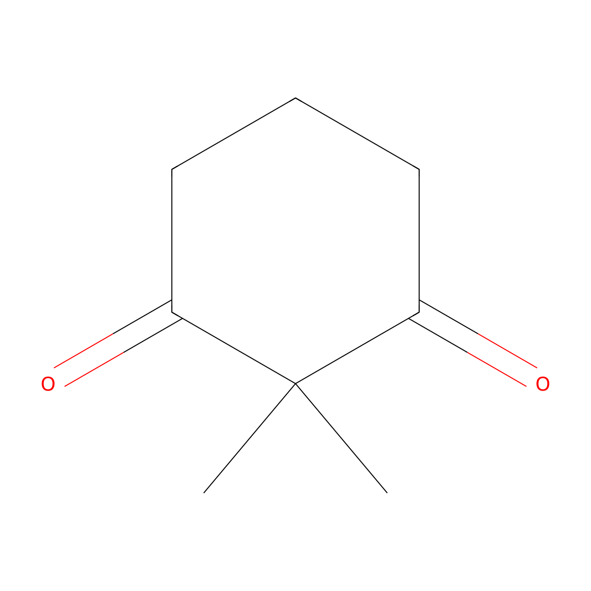 2,2-Dimethylcyclohexane-1,3-dione molecular structure, CAS 562-13-0