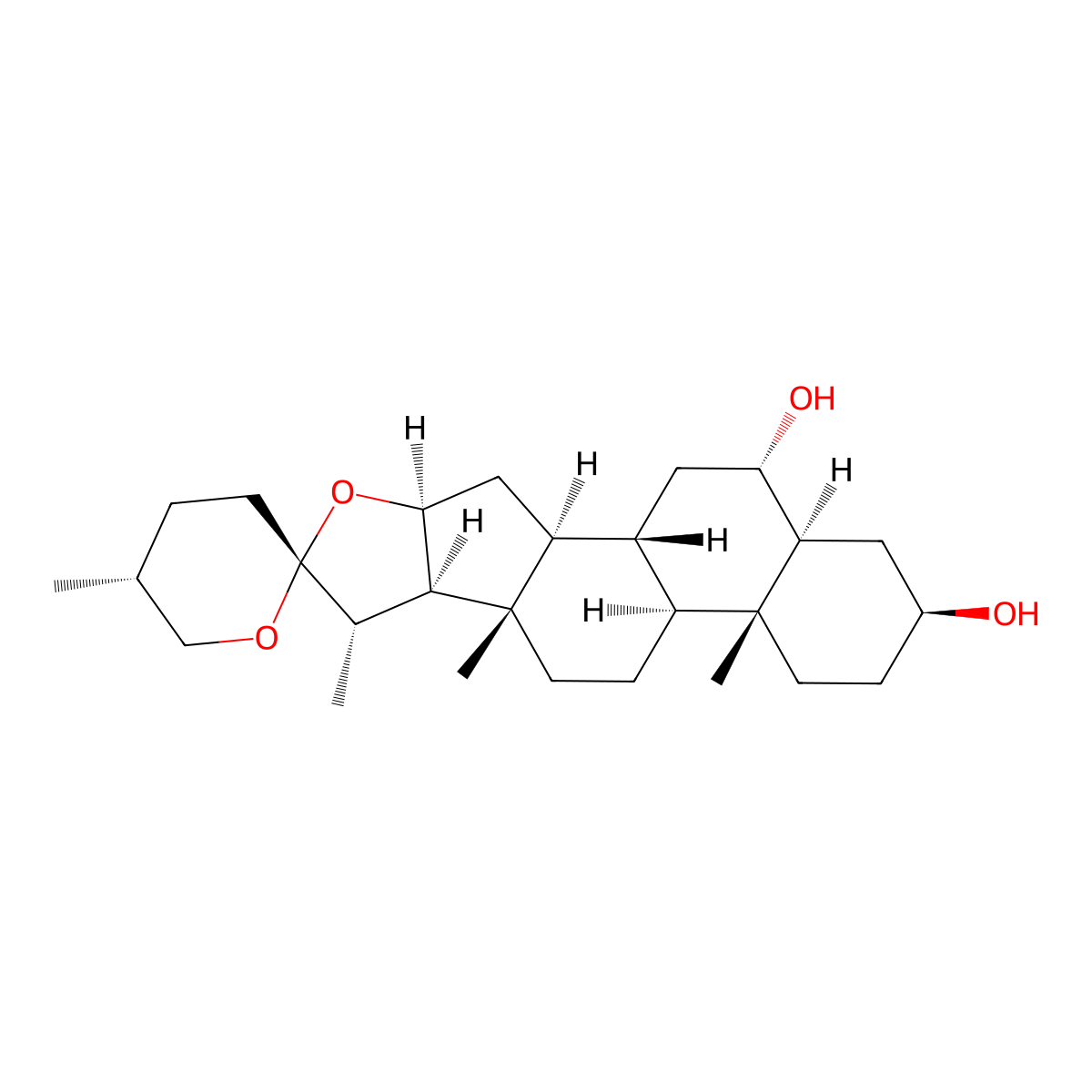Chlorogenin molecular structure, CAS 562-34-5