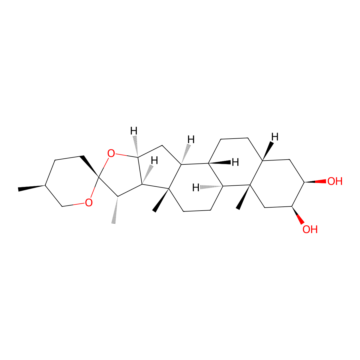 Markogenin molecular structure, CAS 562-35-6